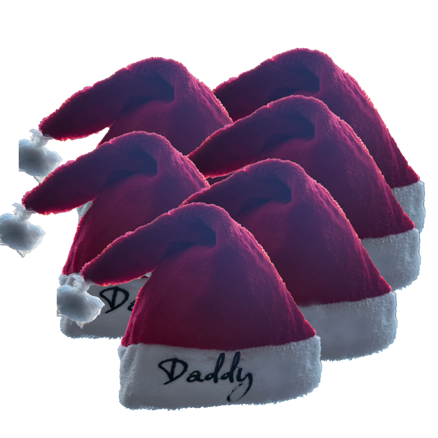 (5-Pack) Custom Name Winter Holiday Hat Set