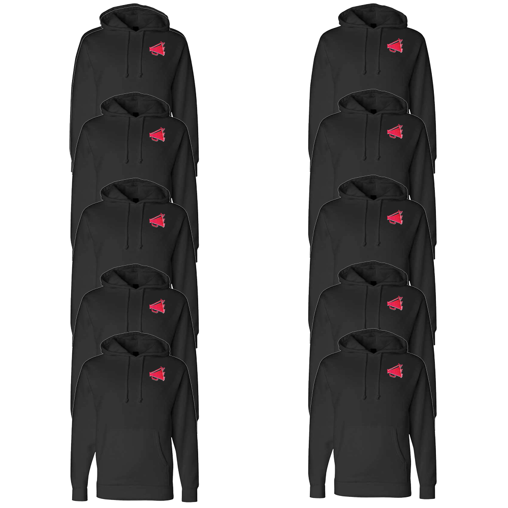 10 Custom Embroidered Hoods