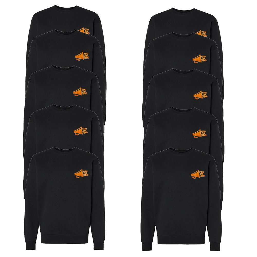 10 Custom Embroidered Crewnecks